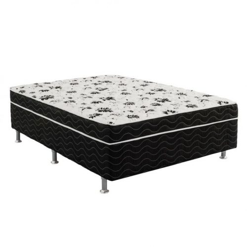 Cama Box Conjugada Casal Union Ortopédico Preta