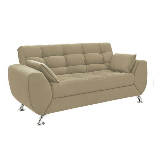Sofá 2 Lugares Larissa Suede Bege